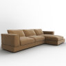 Угловой диван в стиле Лофт Калиенте лайт браун фото 2