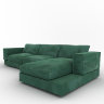 Угловой диван в стиле Лофт Калиенте грин фото 1